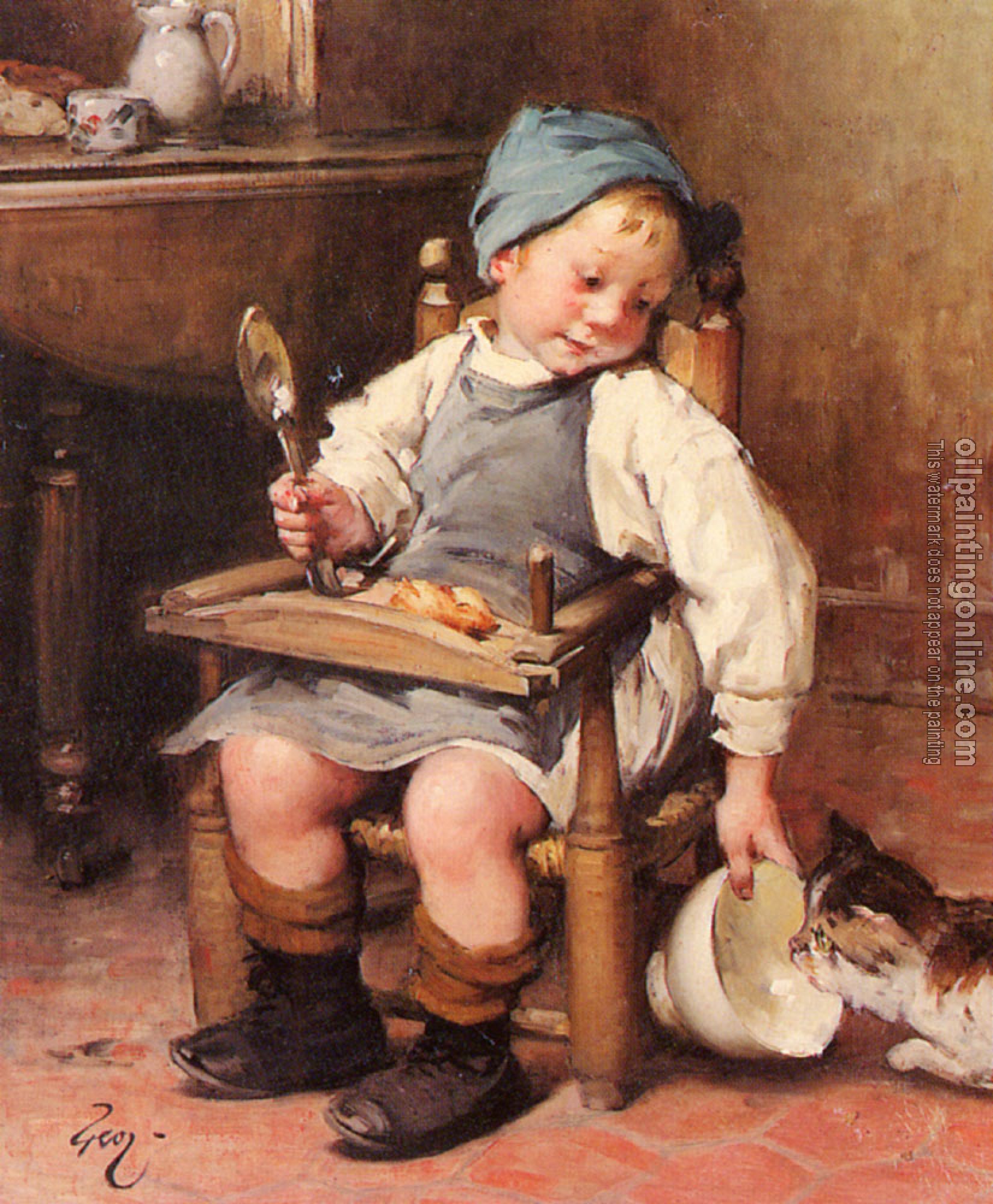 Geoffroy, Henry Jules Jean - Sharing a Meal